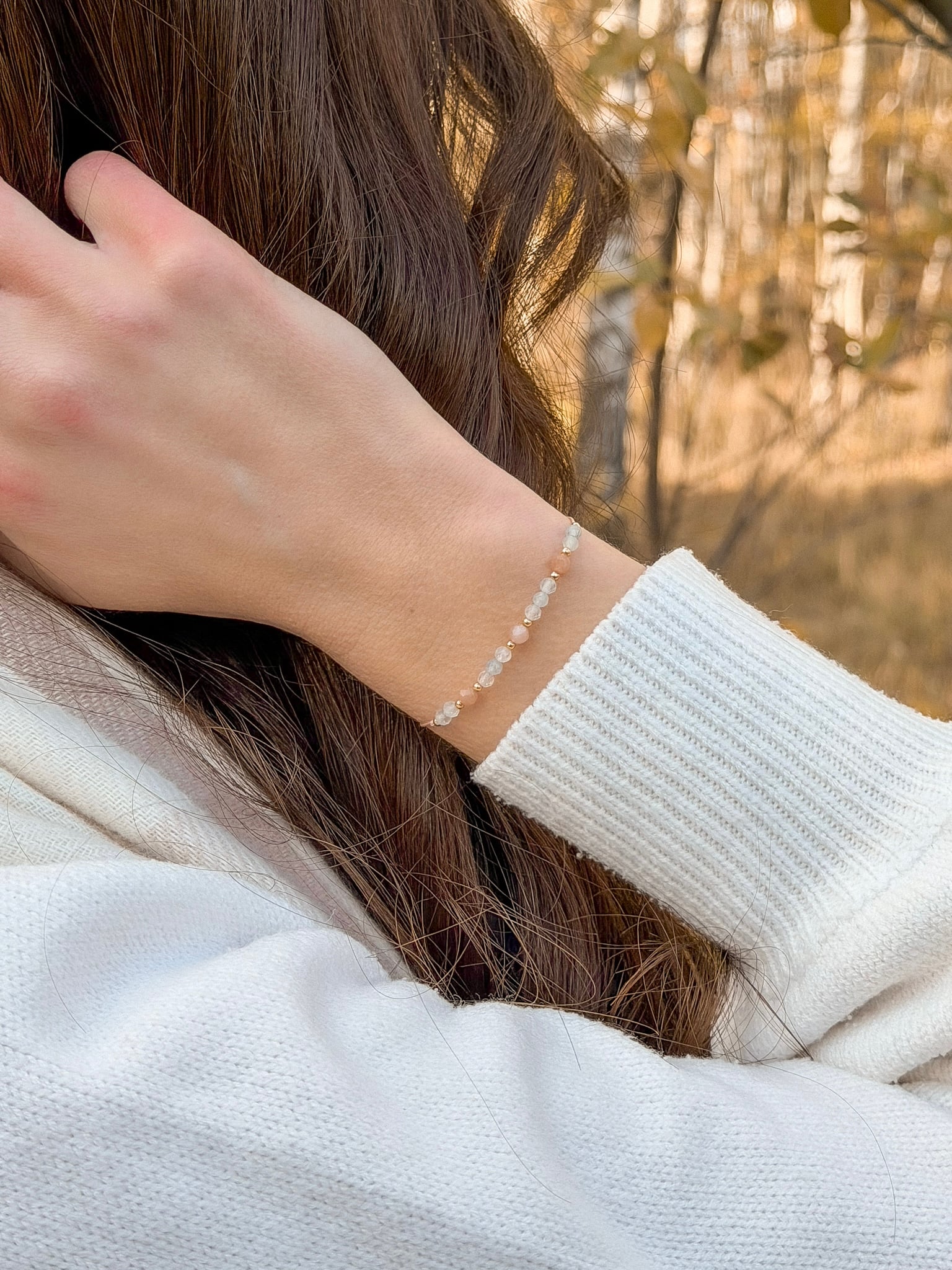 Bransoletka z Akwamaryn, Kamień słoneczny - Bransoletka Pewność Siebie - energetyczna bransoletka z kamieni naturalnych